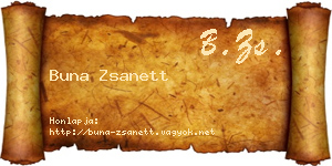 Buna Zsanett névjegykártya